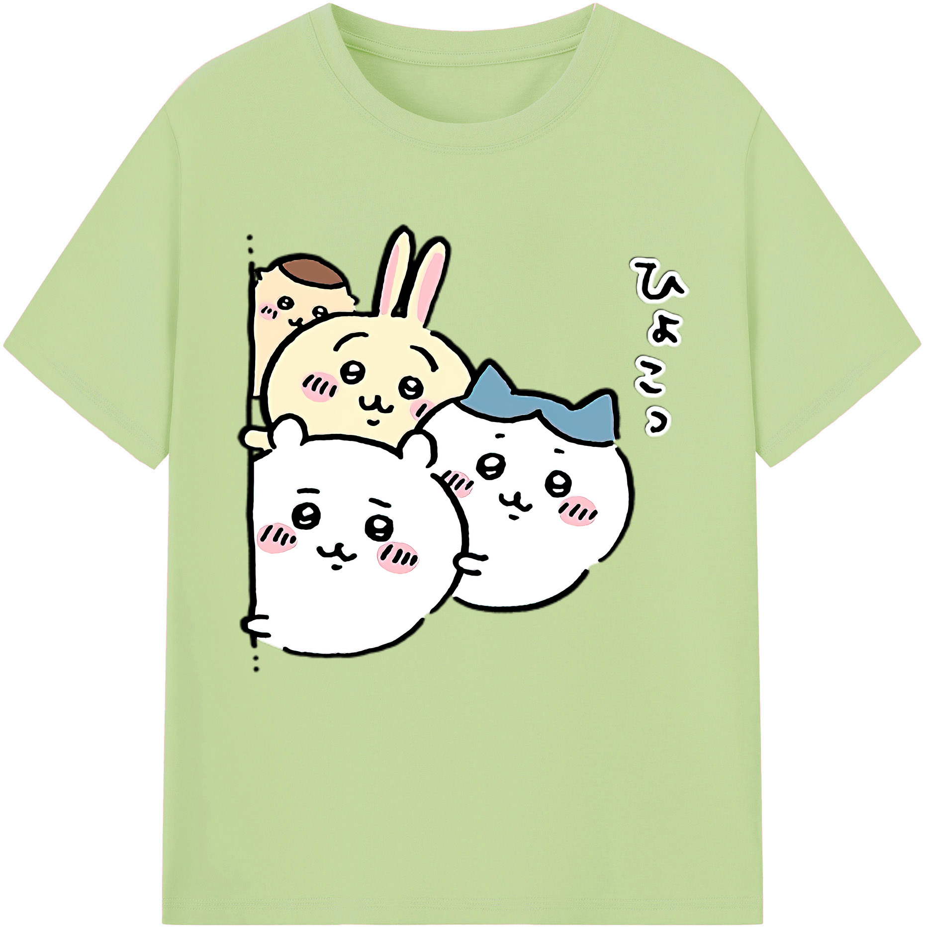 （画像用） ちいかわ ちいかわ Chii-kawa chiikawa 綿100％半袖Tシャツ（フロントプリント）